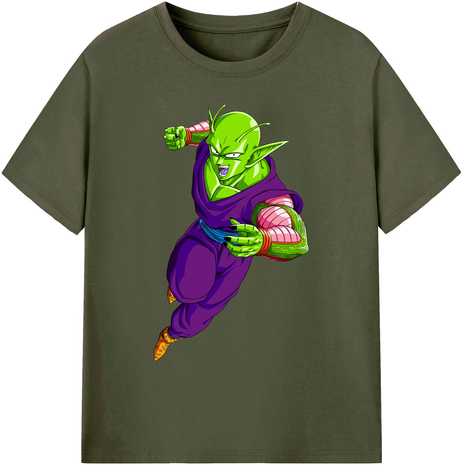 （画像用） ドラゴンボール ピッコロ DRAGON BALL Piccolo 綿100％ メンズ半袖Tシャツ｜肌触りやわらか＆通気性